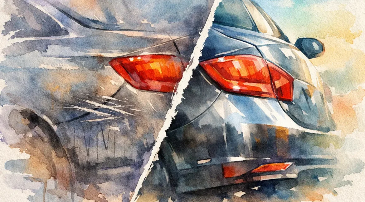 Car Scratch Repair Before After Results, Unique BodyWork
